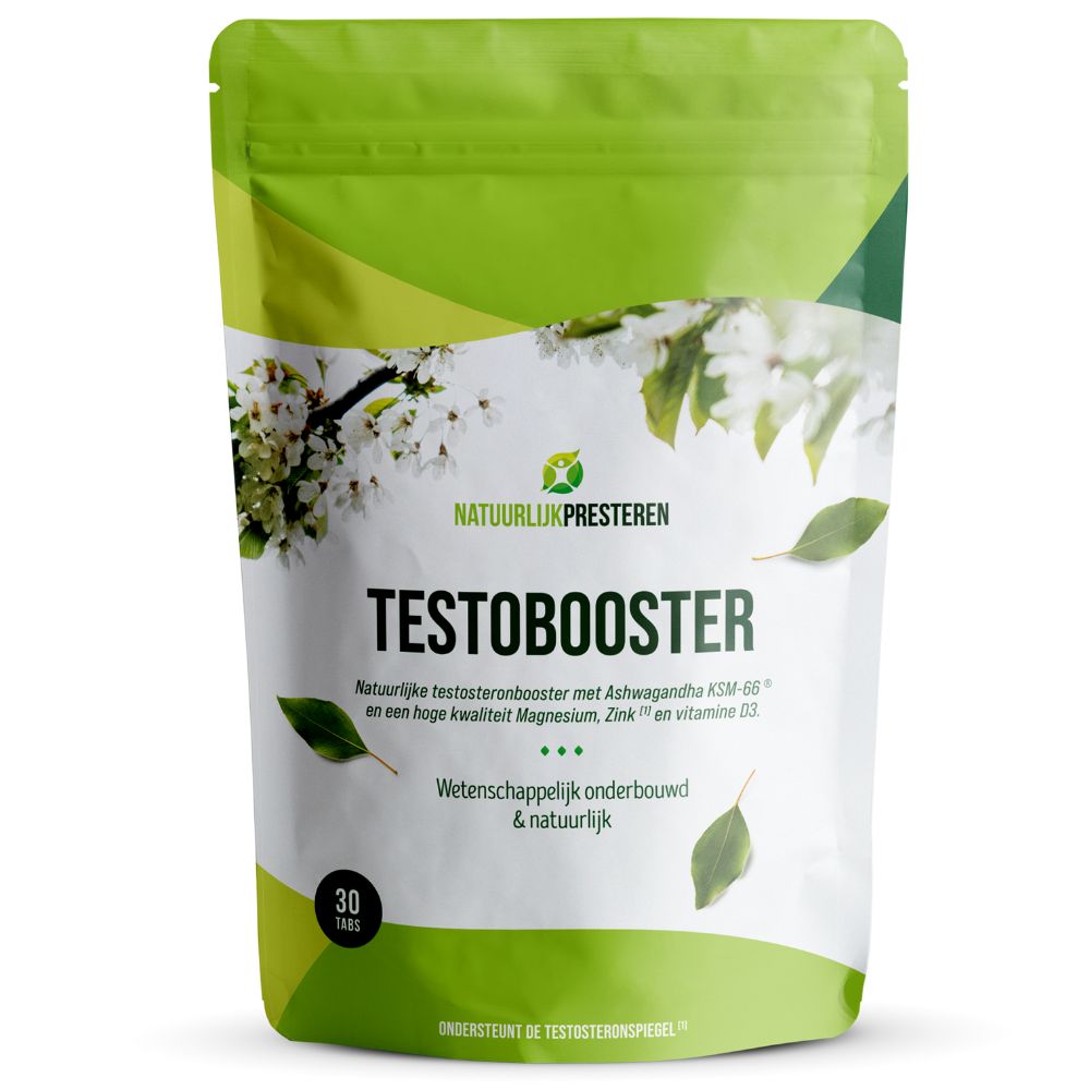 Testobooster - Natuurlijke testosteronbooster - Ashwagandha KSM-66, Zink, Magnesium en vitamine D3– 1 maand