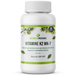Vitamine K2 MK-7 - 75 mcg– Natto Extract – In Olijfolie – Beste Vitamine K supplement – 60 caps