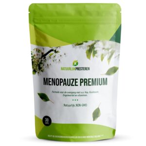 Menopauze Premium - Overgang supplement vrouwen - Monnikspeper, Zilverkaars en bamboe-extract - 60 caps