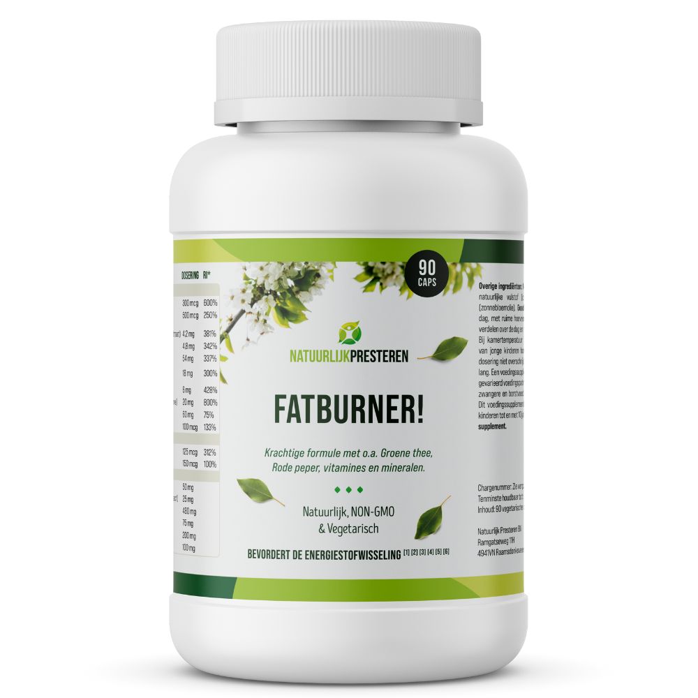 Natuurlijke Fatburner - Vetverbrander - EGCG Groene thee extract - Spaanse peper - druivenpit extract - 90 caps